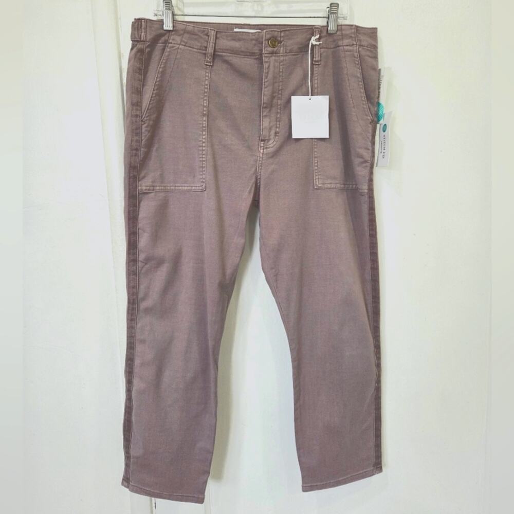 Pistola Mara Straight Leg High Waist Capri Pant Light Purple Women's Size 32